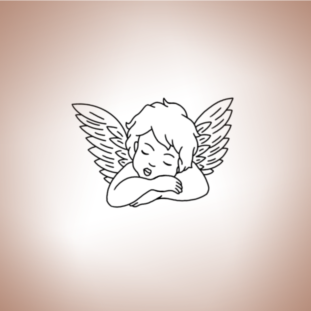 Tatouage Ephémère Ange Endormi