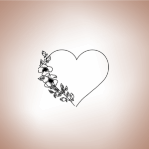 Tatouage Ephémère Cœur en Fleurs