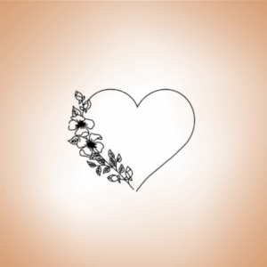 Tatouage Cœur en Fleurs