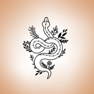 Tatouage Serpents en Fleurs