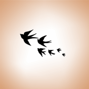 Tatouage Envolée d'Hirondelles