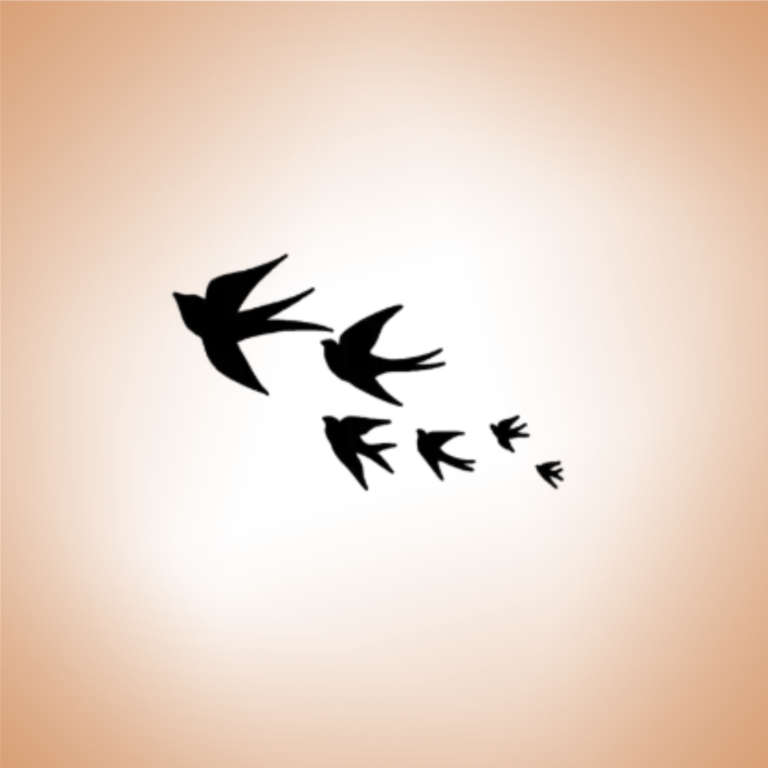 Tatouage Envolée d'Hirondelles