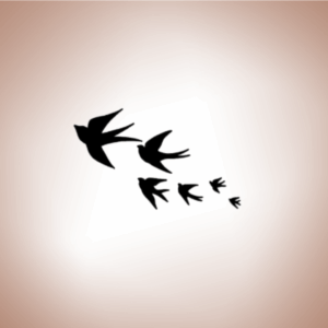 Tatouage Ephémère Envolée d’Hirondelles