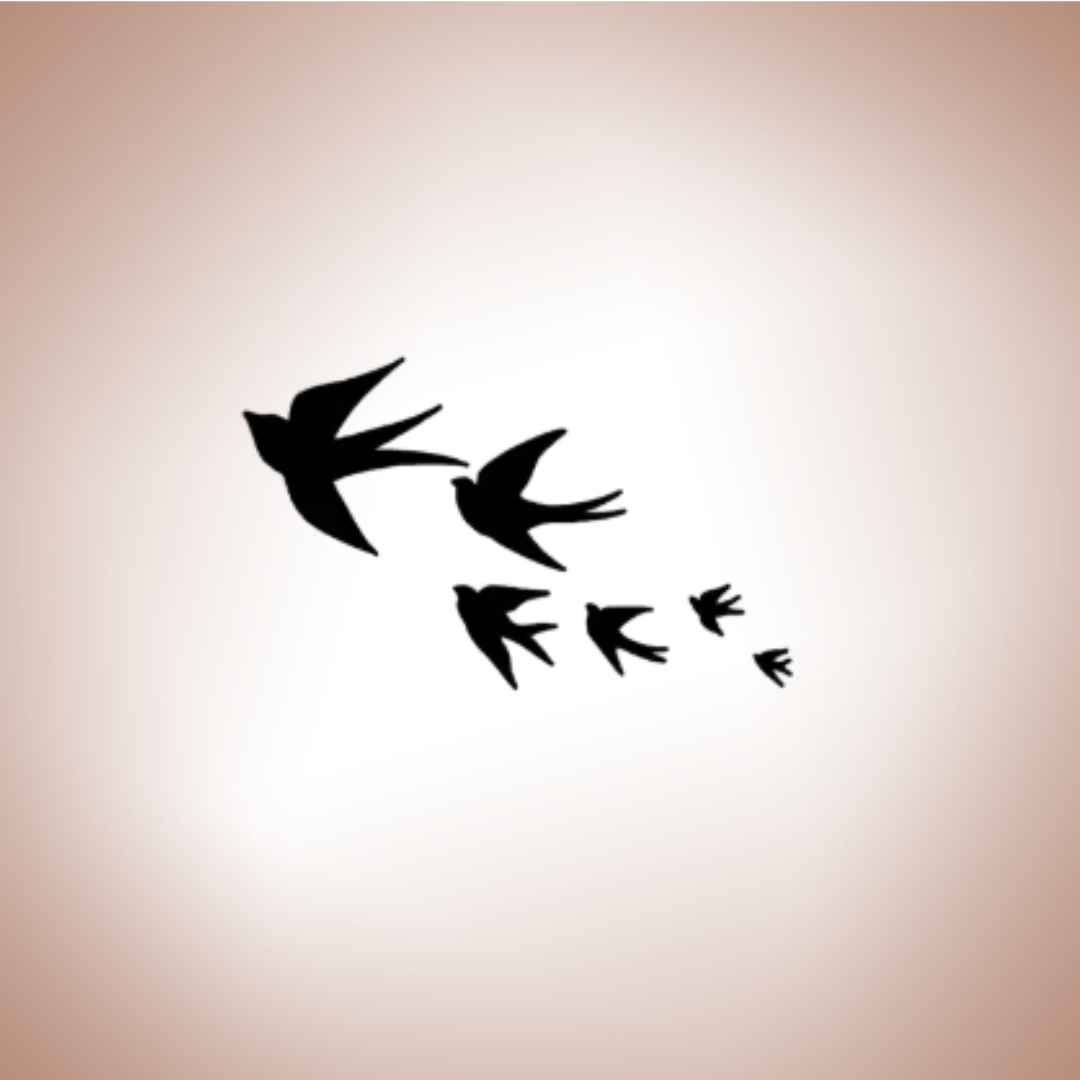 Tatouage Ephémère Envolée d’Hirondelles