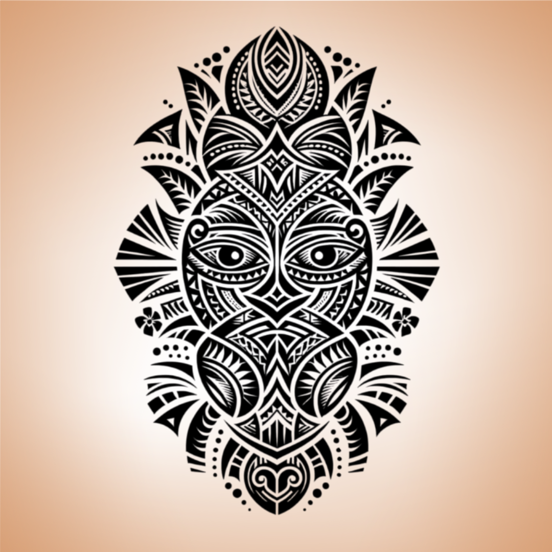 Manche Polynésienne Visage - Voyage