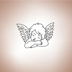 Tatouage Ephémère Ange Endormi