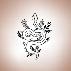 Tatouage Ephémère Serpents en Fleurs